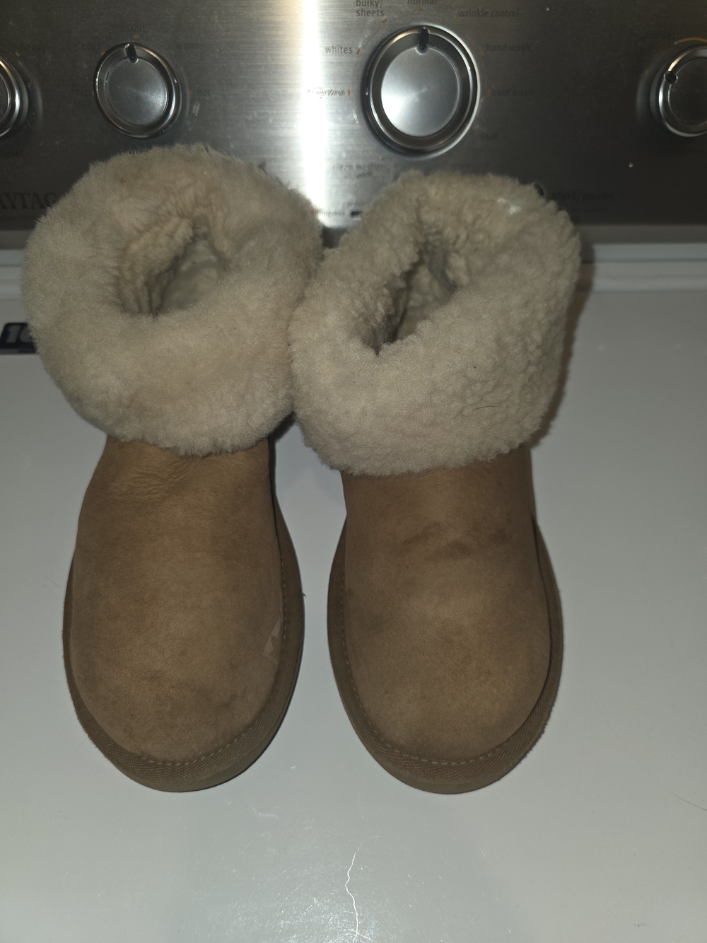 UGG Women’s Chestnut Suede Shearling Cuff Booties